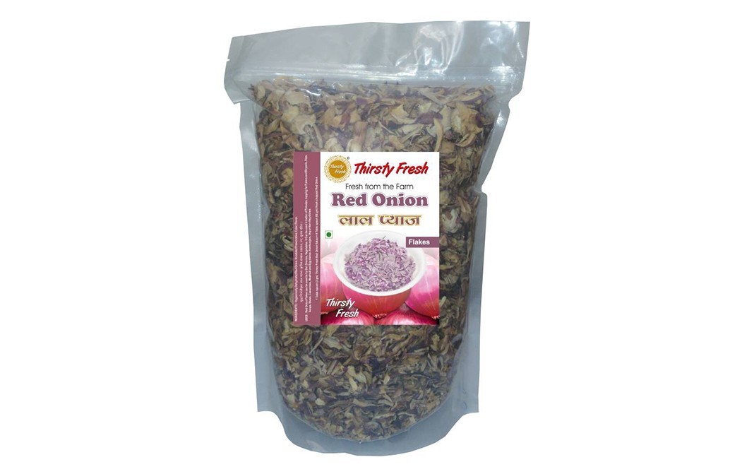 Thirsty Fresh Red Onion Flakes    Pack  450 grams